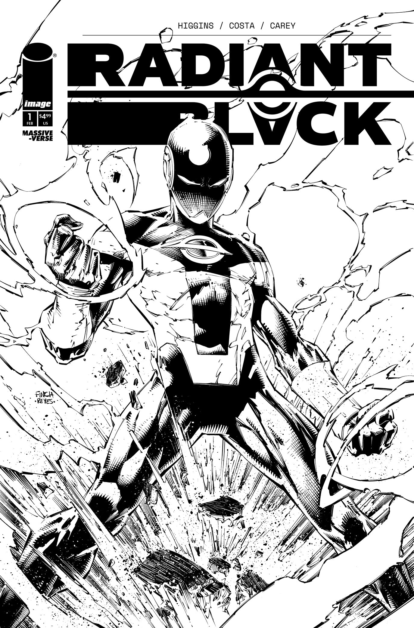 Radiant Black & White #1 BLACK LIGHT SIGNATURE BY KYLE HIGGINS