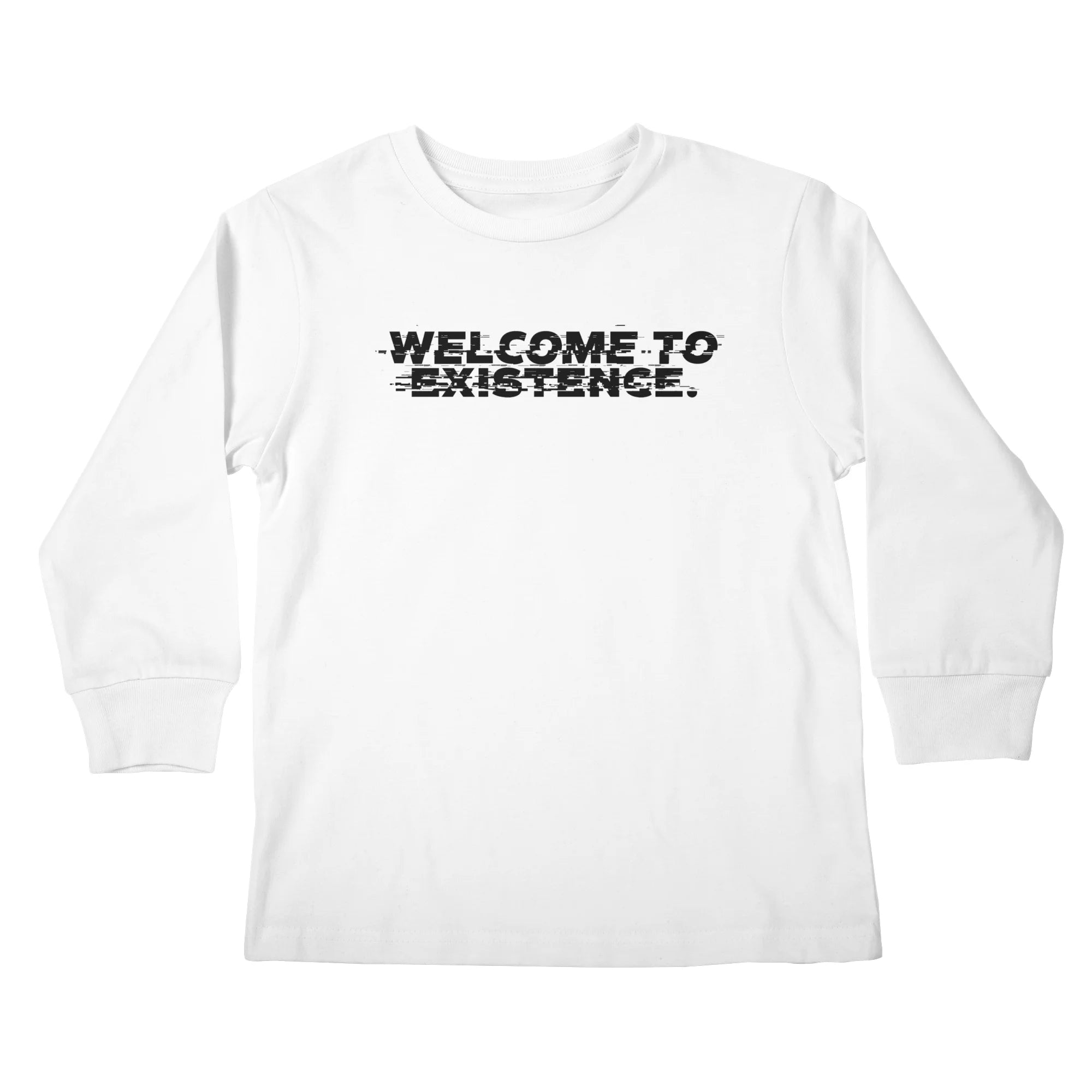 Welcome to Existence (Black Text) - Issue #10 Exclusive — Kids Longsleeve T Shirt