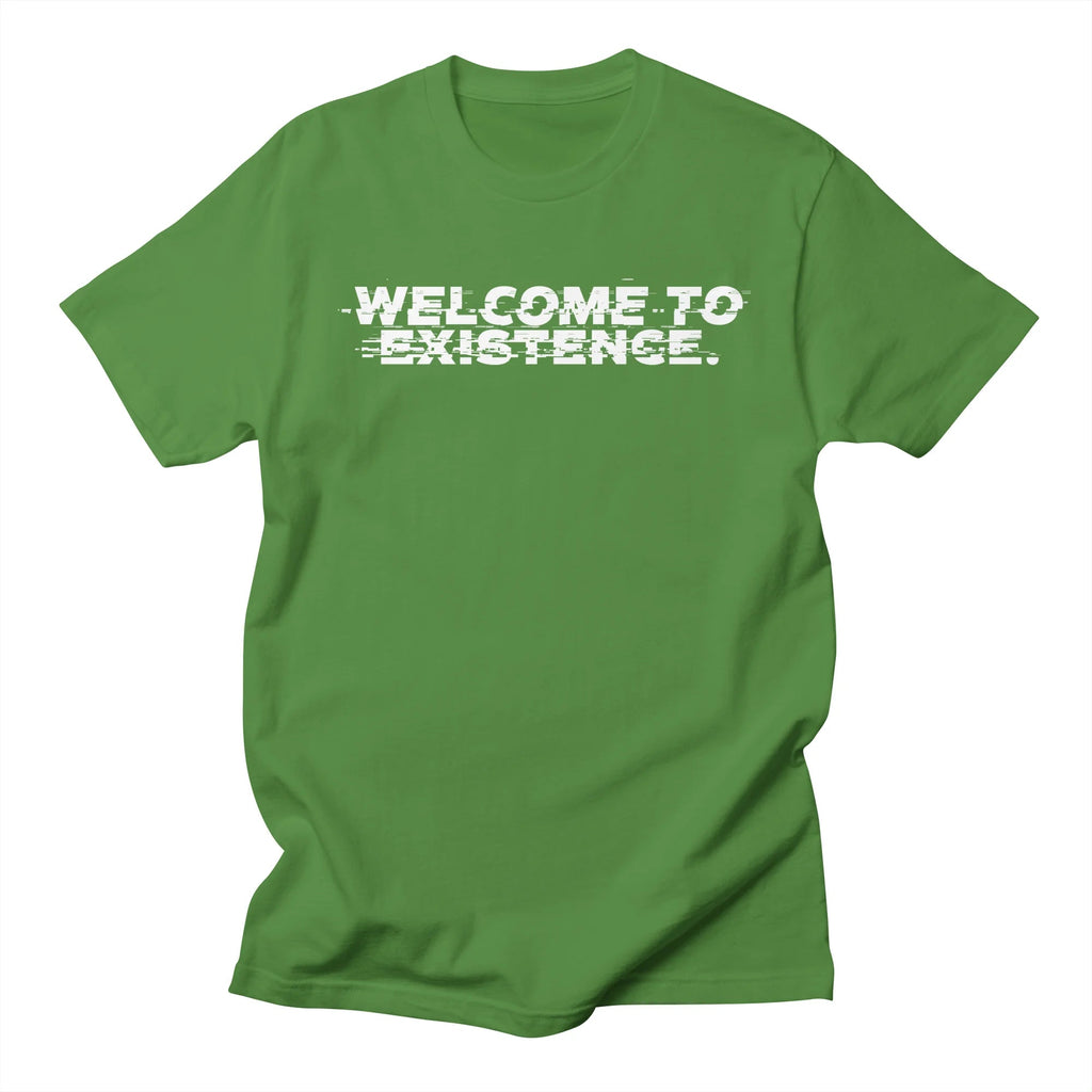 Welcome to Existence (White Text) - Issue #10 Exclusive — Mens T Shirt