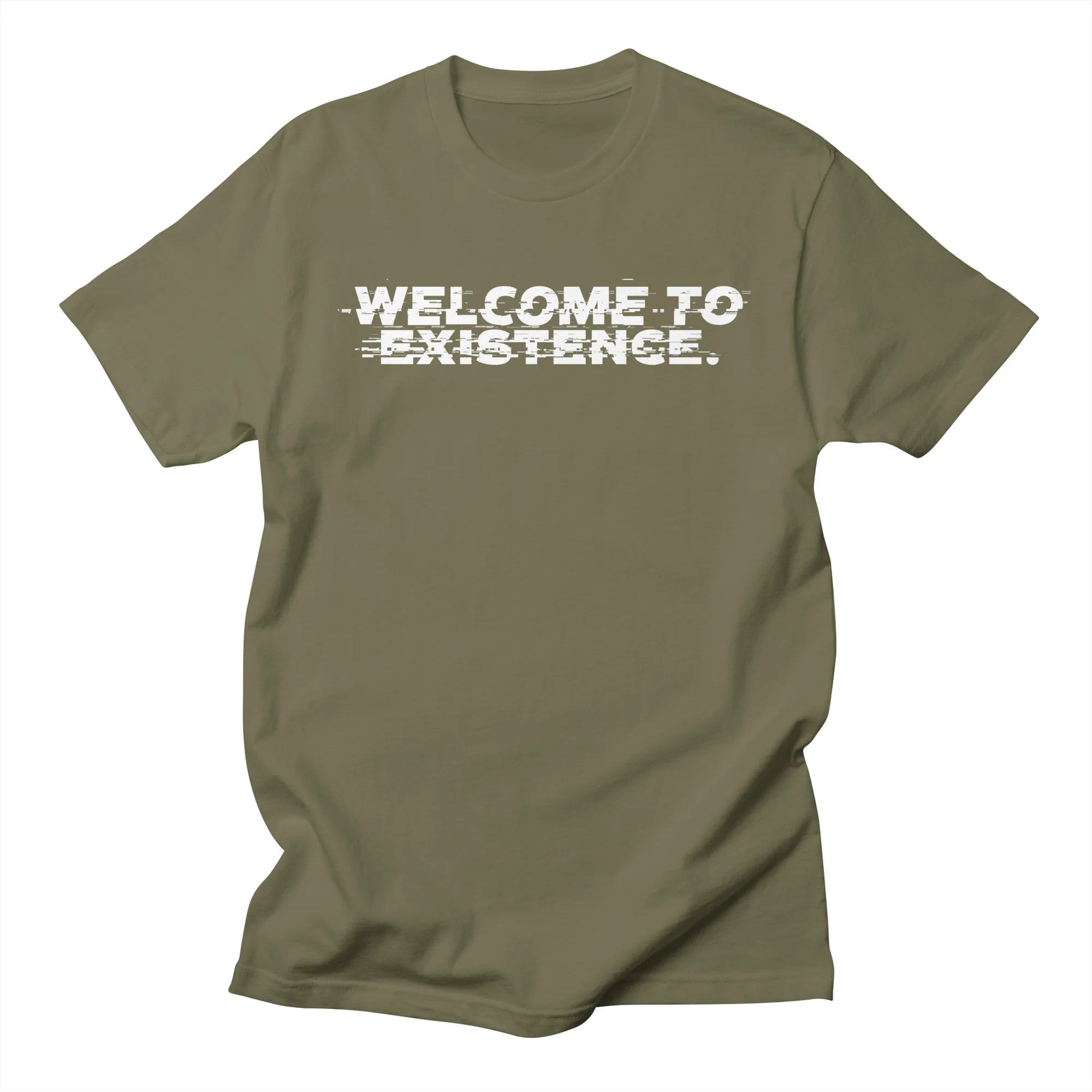 Welcome to Existence (White Text) - Issue #10 Exclusive — Mens T Shirt