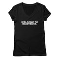 Welcome to Existence (White Text) - Issue #10 Exclusive — Womens V Neck