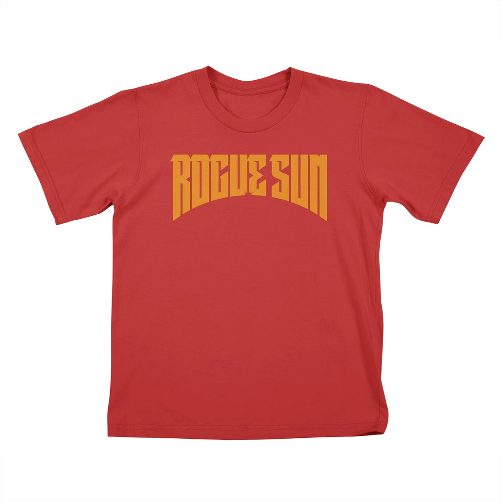 Rogue Sun Logo (Orange) — Kids T Shirt