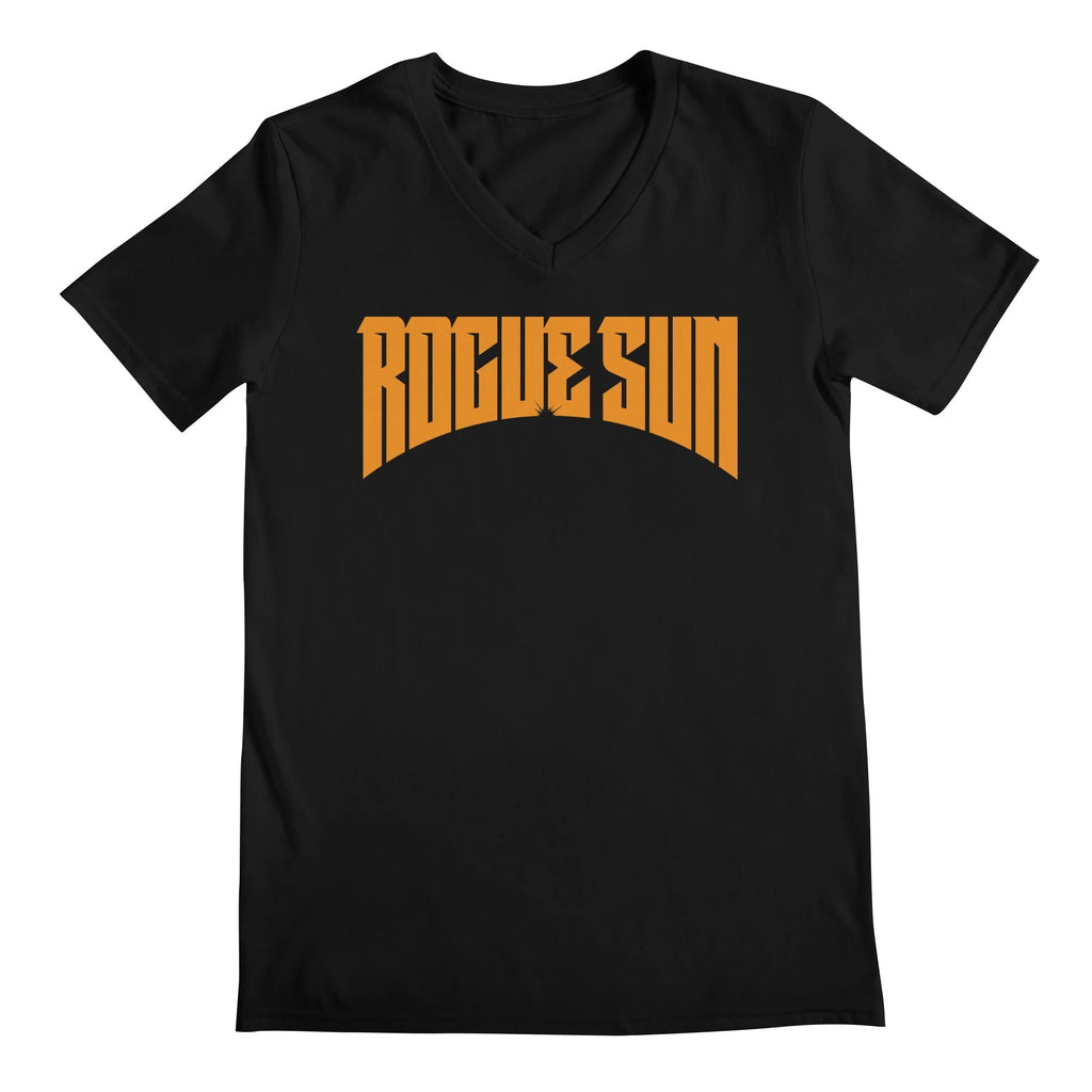 Rogue Sun Logo (Orange) — Mens V Neck