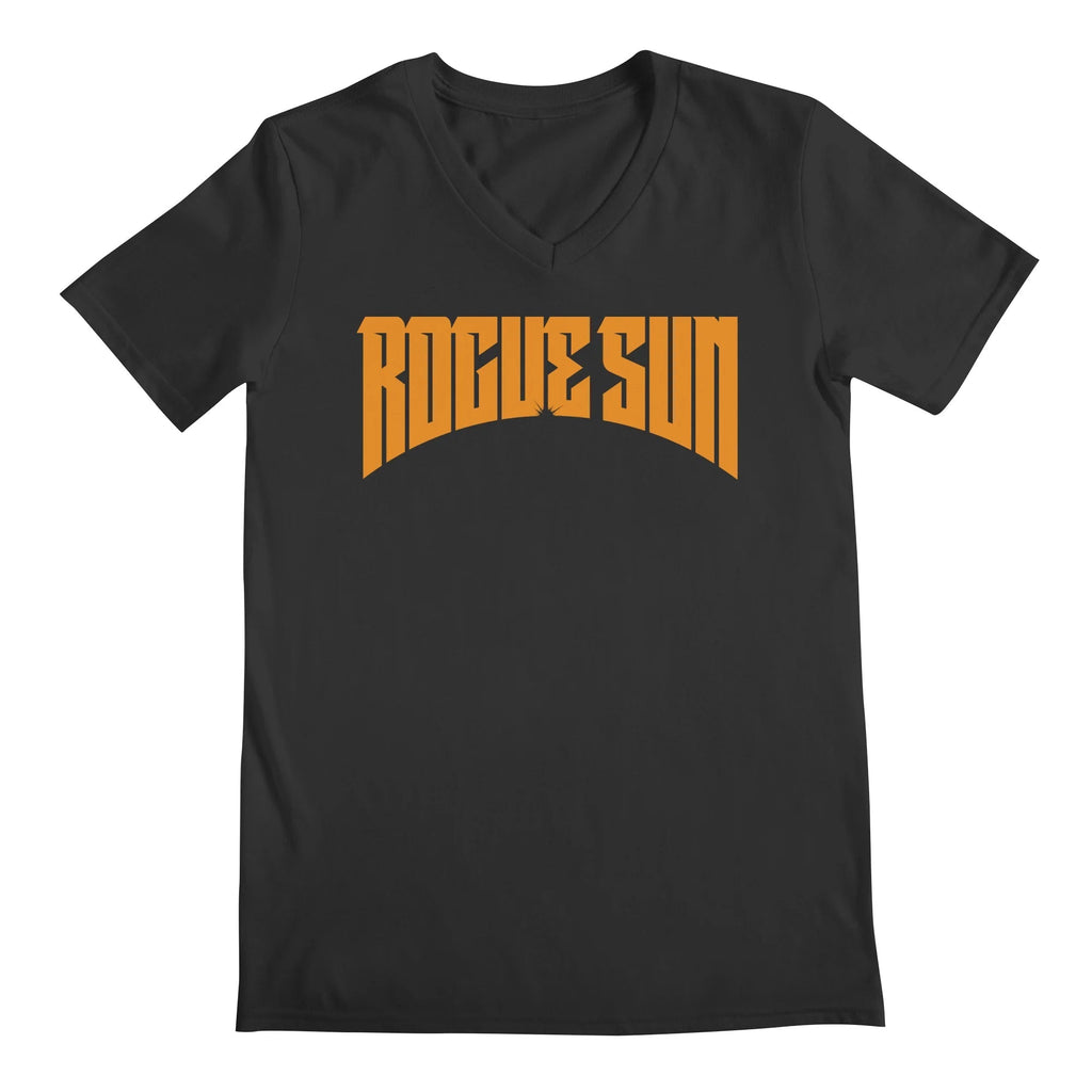 Rogue Sun Logo (Orange) — Mens V Neck
