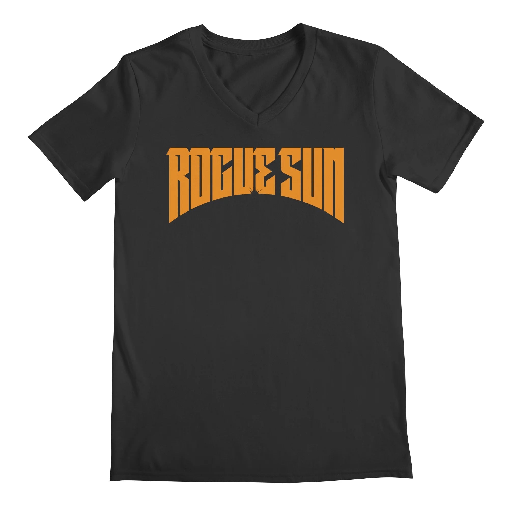 Rogue Sun Logo (Orange) — Mens V Neck