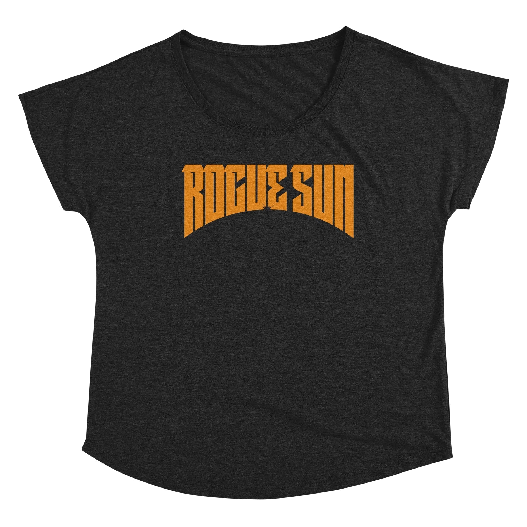 Rogue Sun Logo (Orange) — Womens Scoop Neck