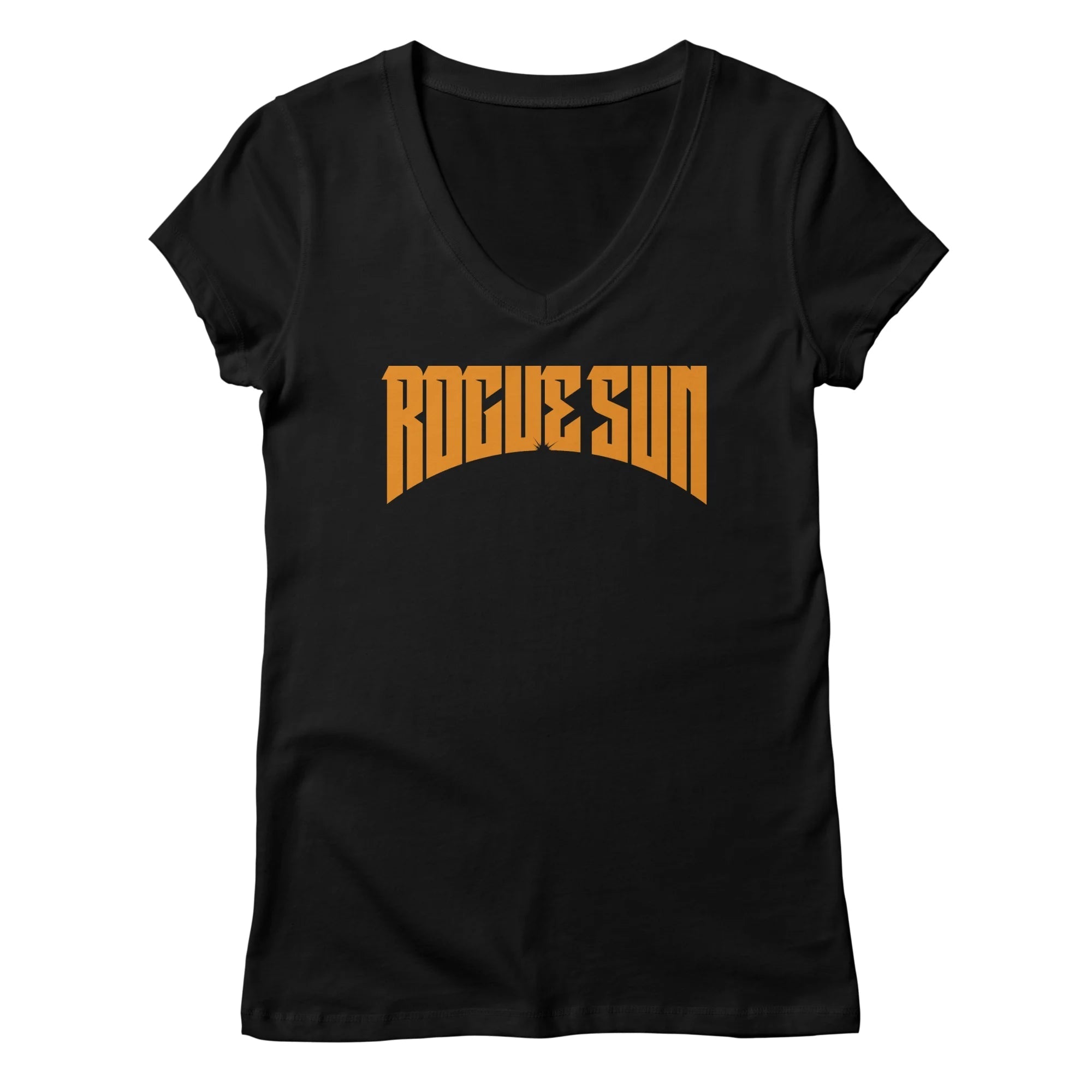 Rogue Sun Logo (Orange) — Womens V Neck