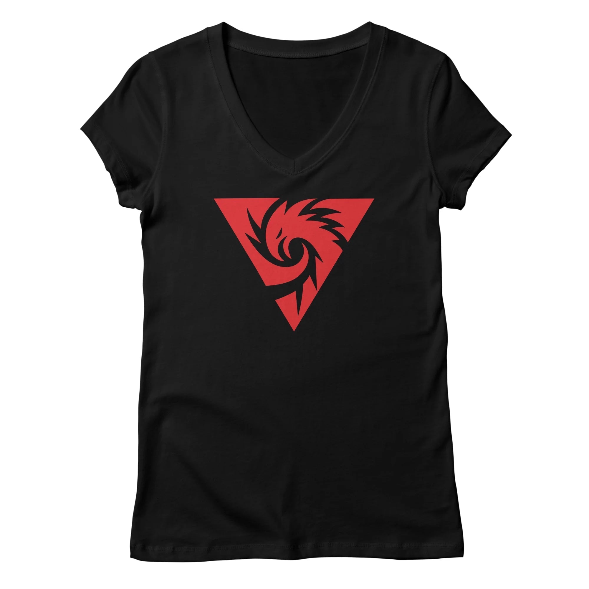 Inferno Girl Red - Symbol (Dark Shirts) — Womens V Neck