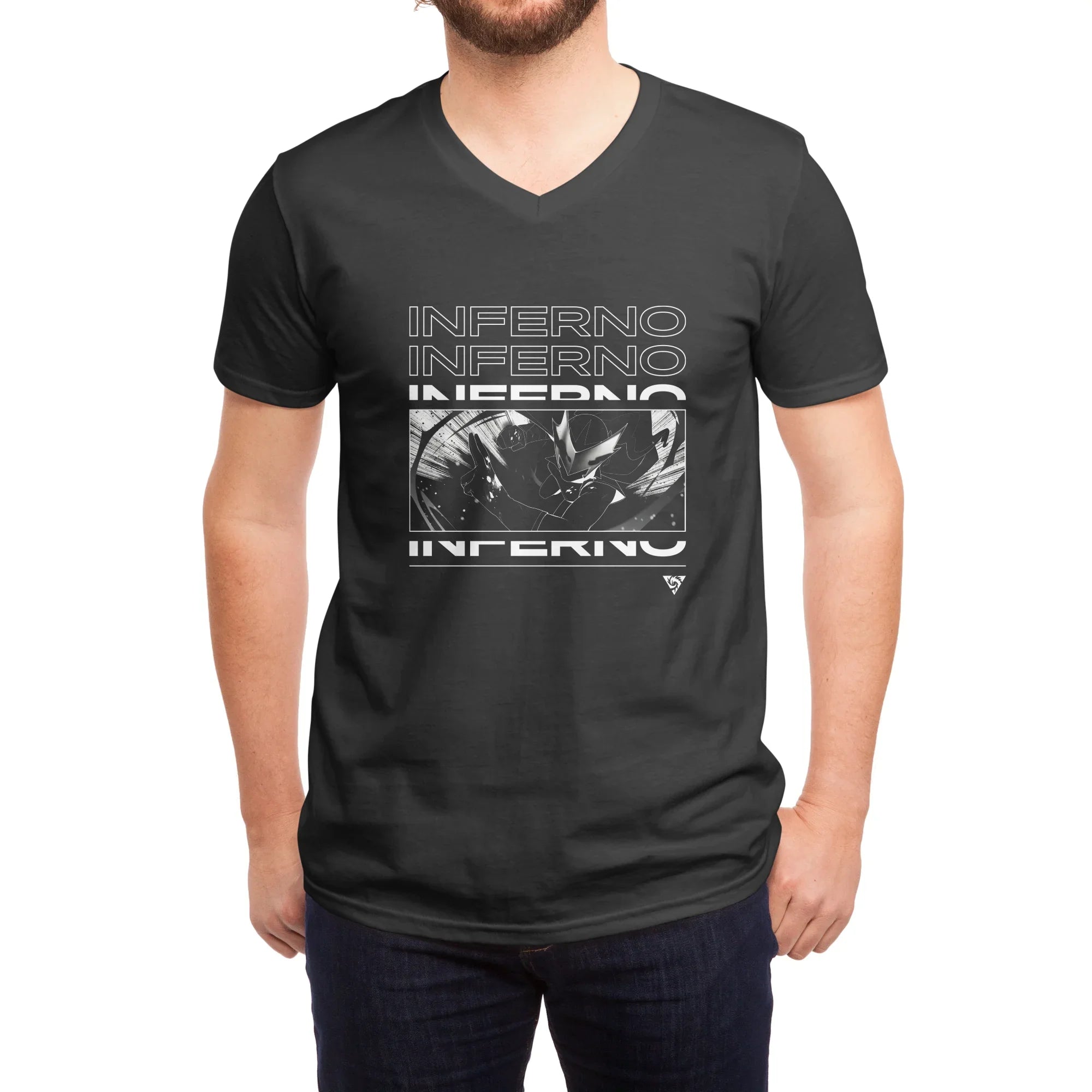 Inferno Girl Red - NYCC — Mens V Neck