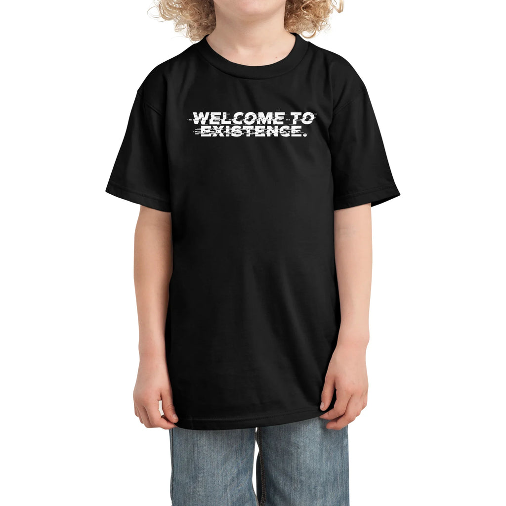 Welcome to Existence (White Text) - Issue #10 Exclusive — Kids T Shirt