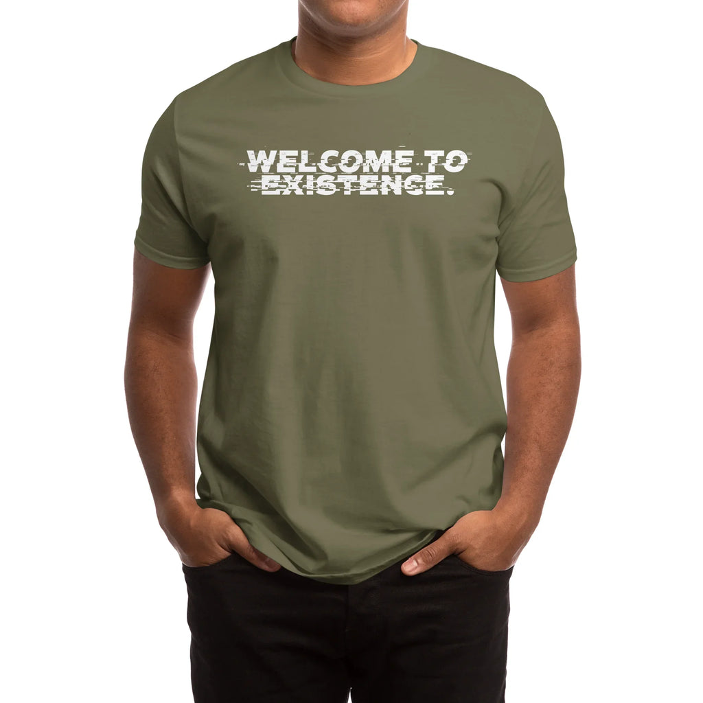 Welcome to Existence (White Text) - Issue #10 Exclusive — Mens T Shirt