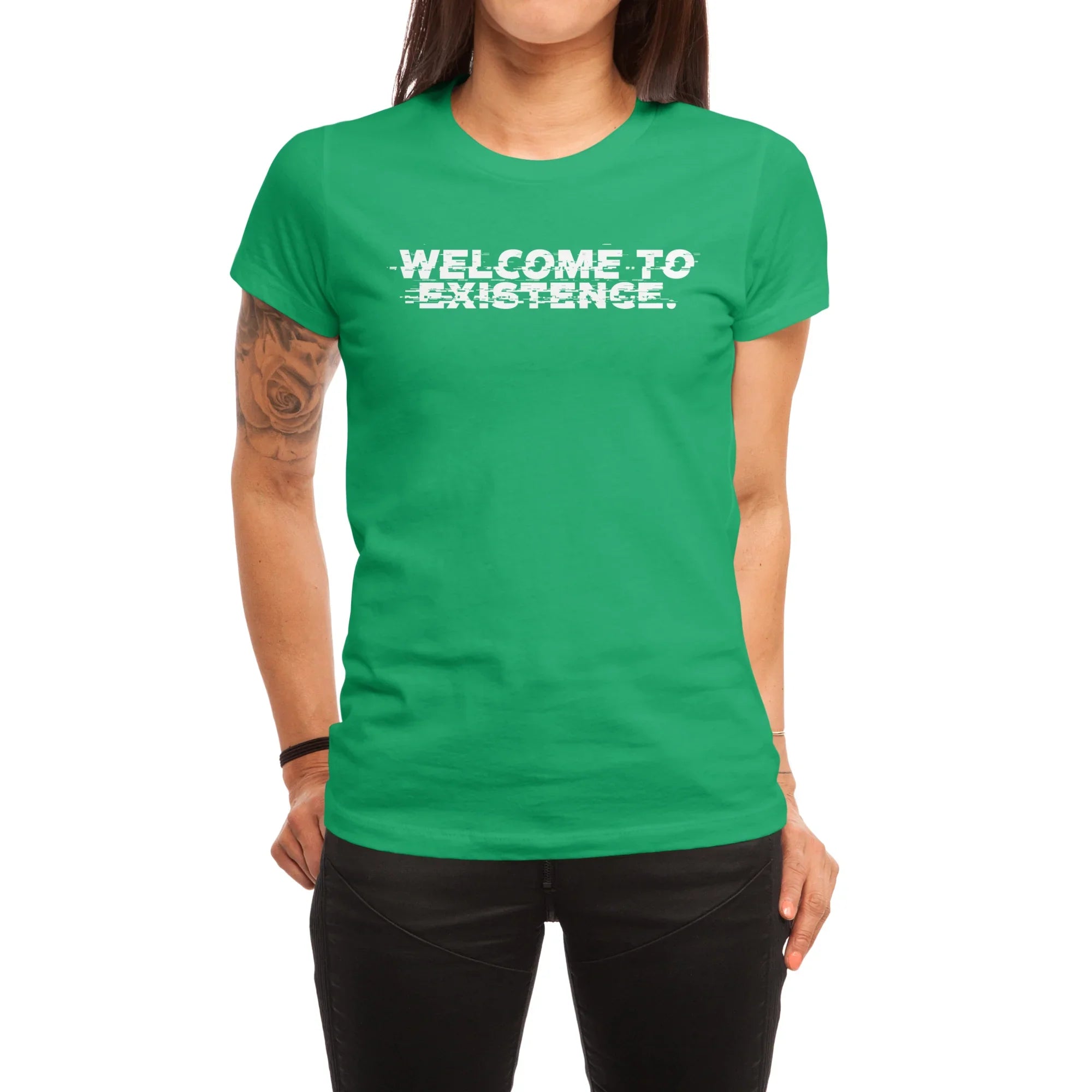 Welcome to Existence (White Text) - Issue #10 Exclusive — Womens T Shirt