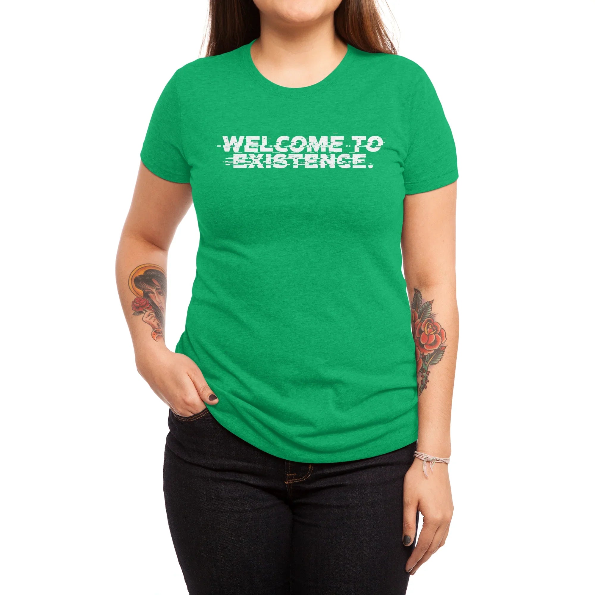 Welcome to Existence (White Text) - Issue #10 Exclusive — Womens T Shirt