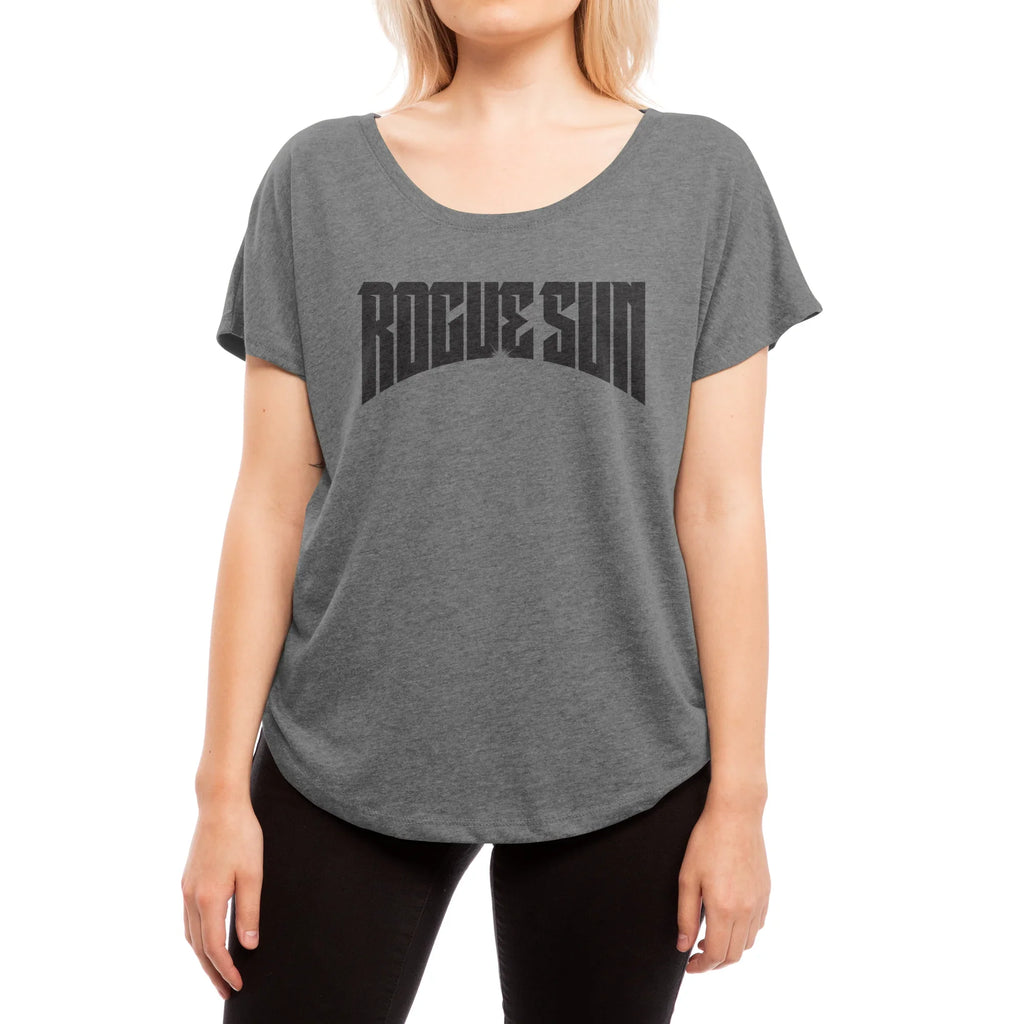 Rogue Sun Logo (Black) — Womens Scoop Neck