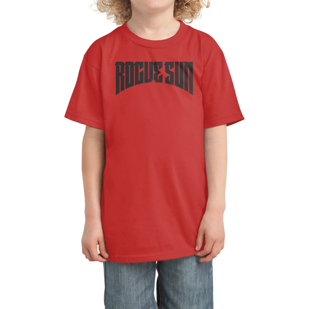 Rogue Sun Logo (Black) — Kids T Shirt