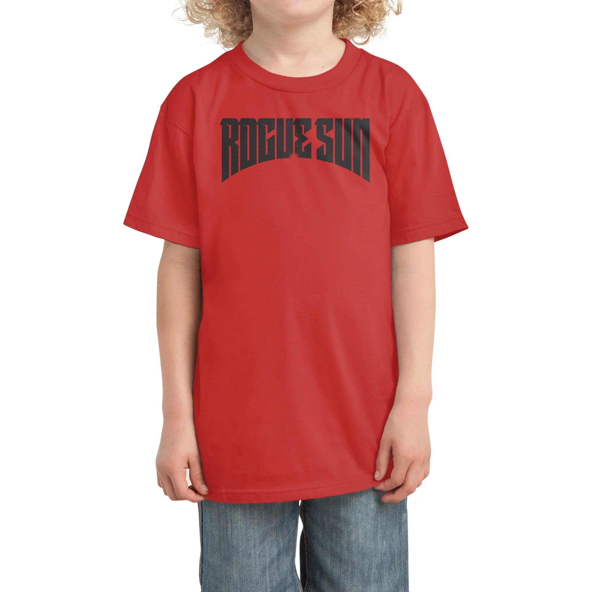 Rogue Sun Logo (Black) — Kids T Shirt