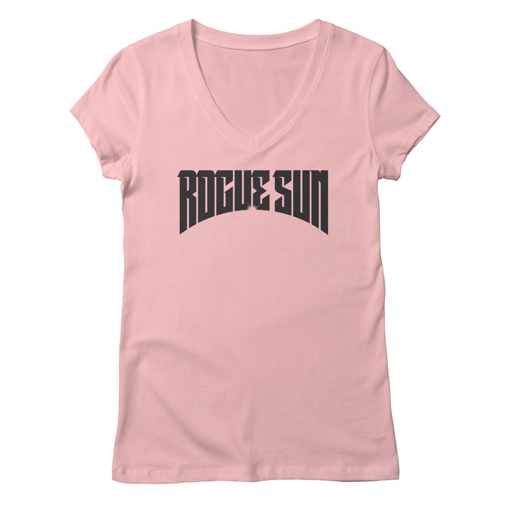 Rogue Sun Logo (Black) — Womens V Neck
