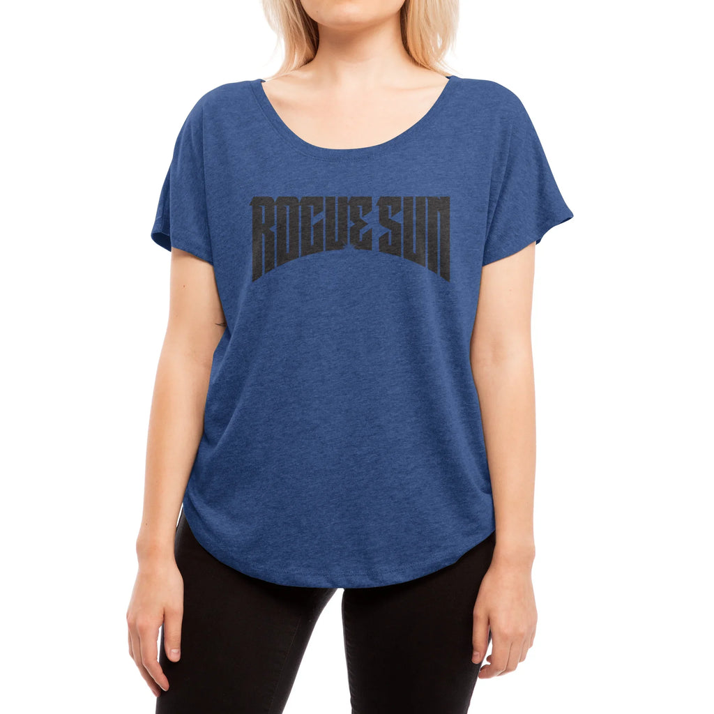 Rogue Sun Logo (Black) — Womens Scoop Neck