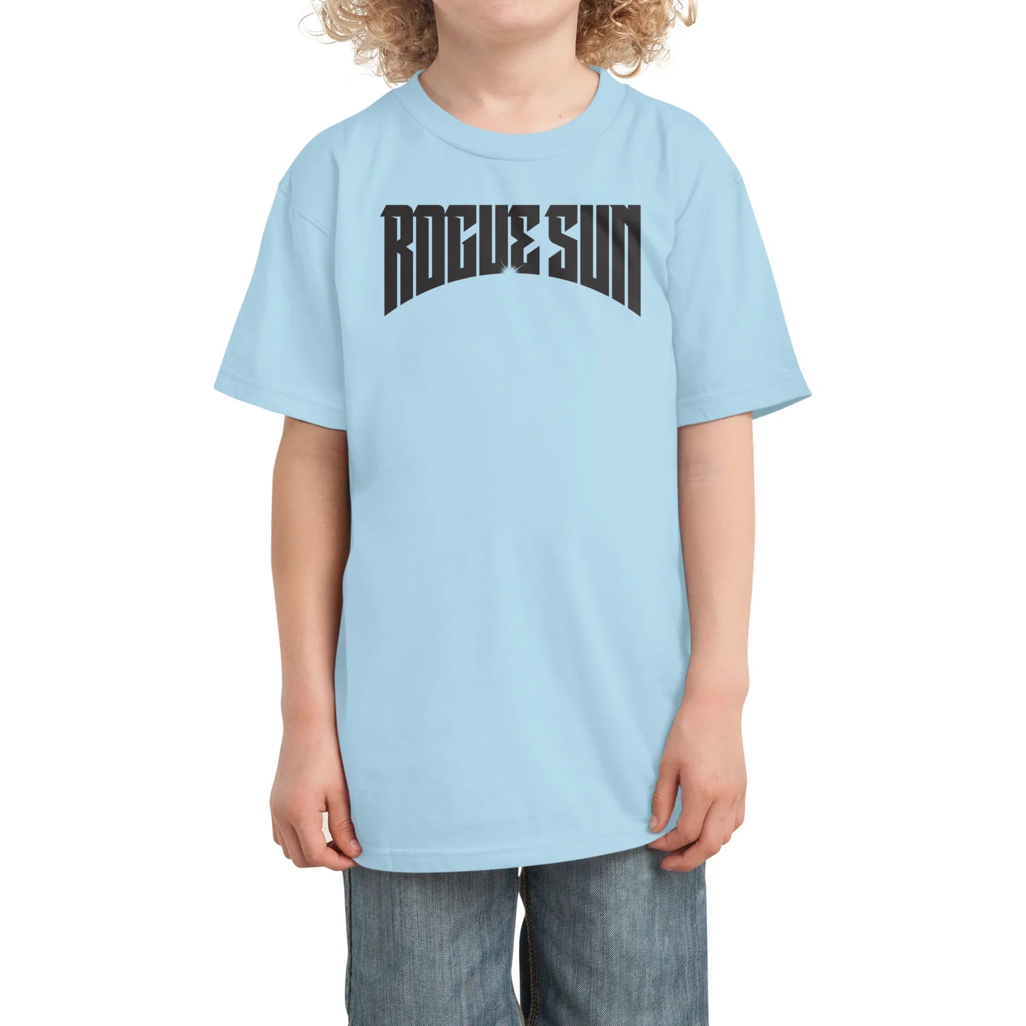 Rogue Sun Logo (Black) — Kids T Shirt