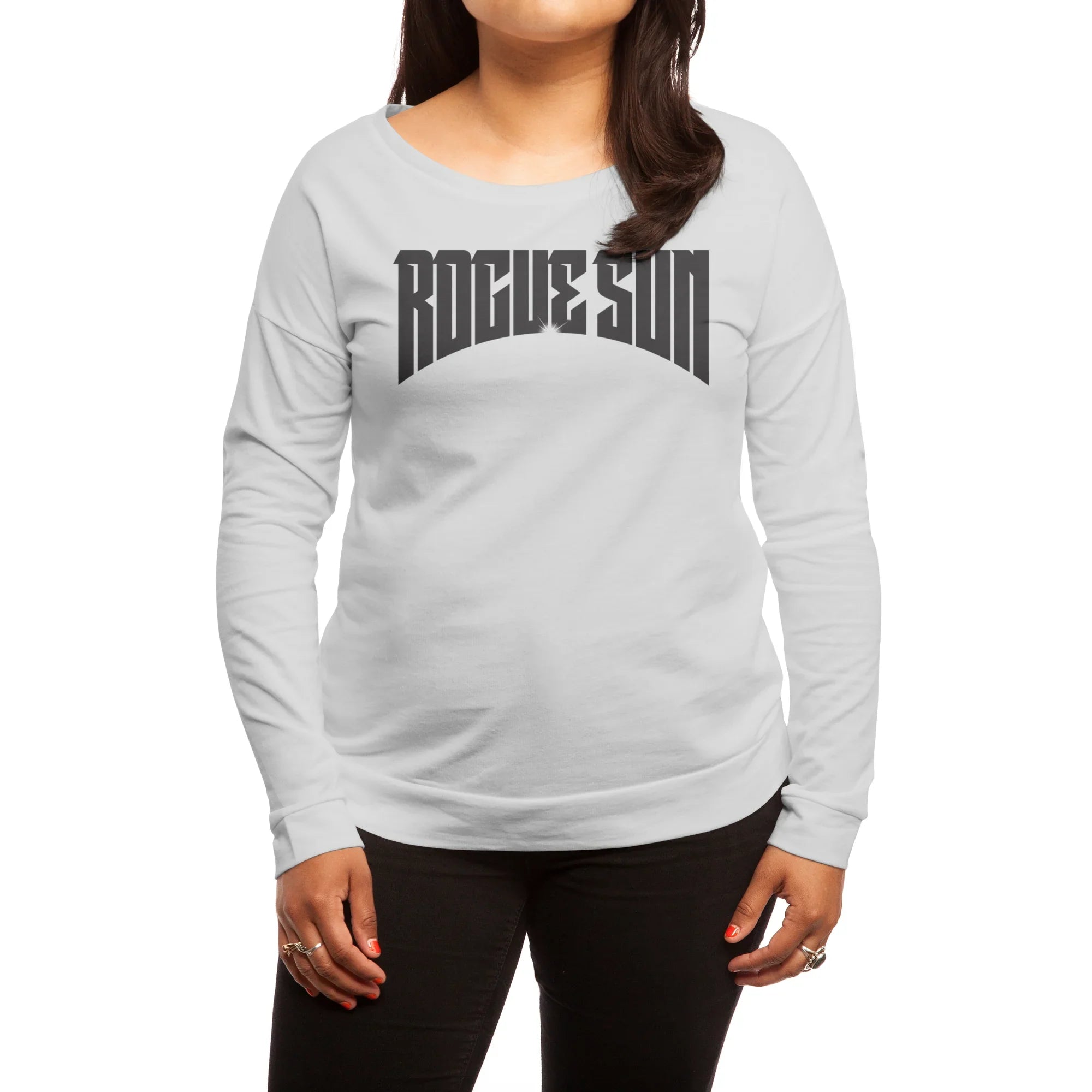 Rogue Sun Logo (Black) — Womens Longsleeve T Shirt