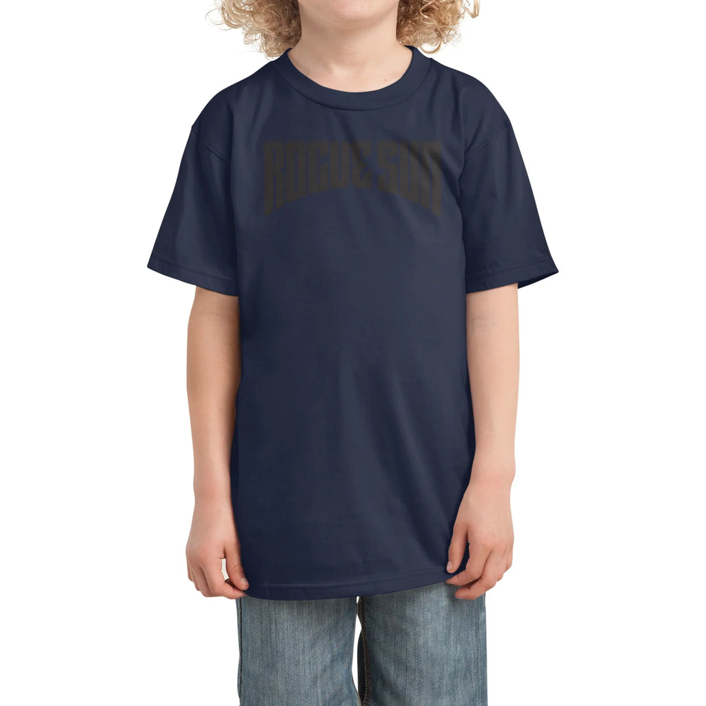 Rogue Sun Logo (Black) — Kids T Shirt