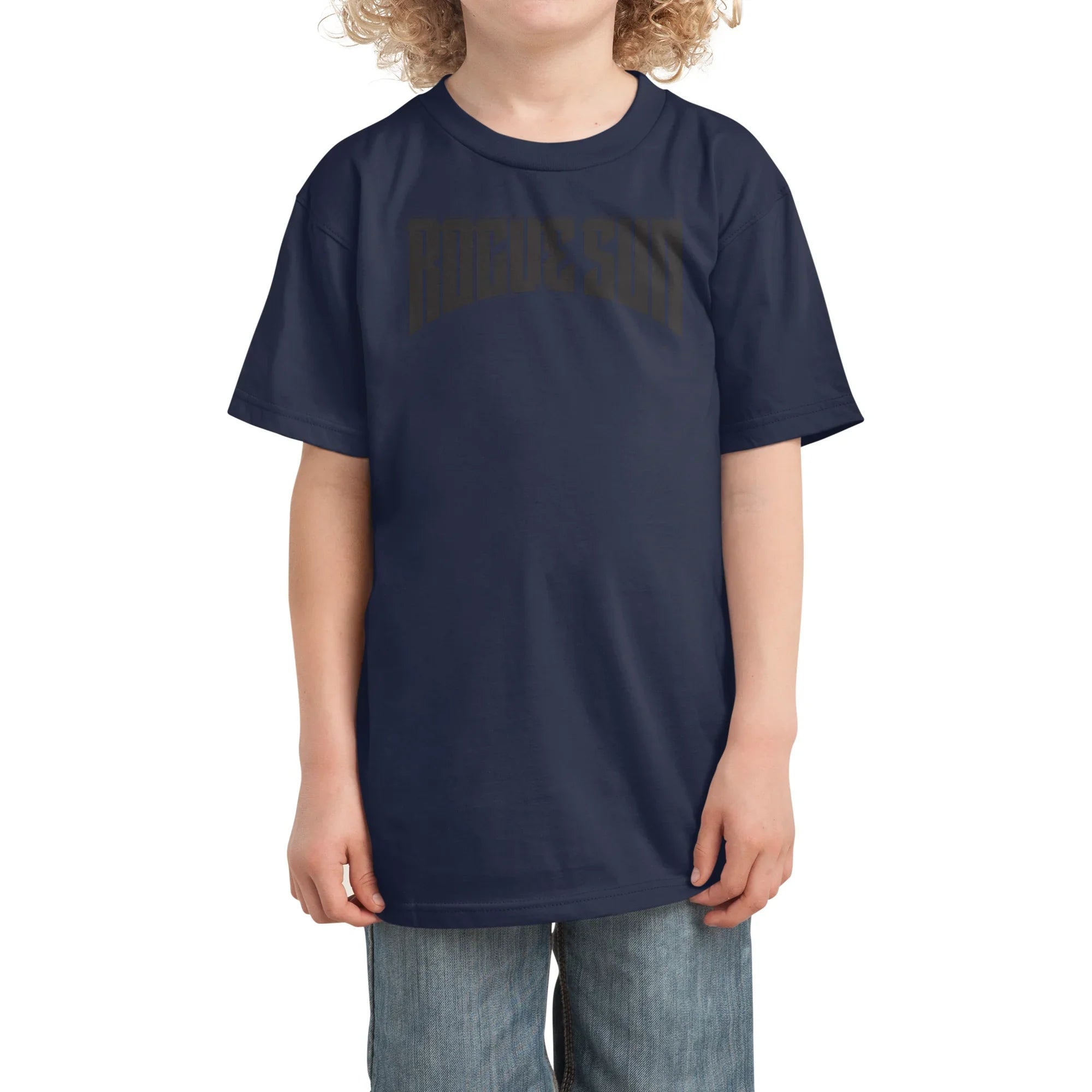 Rogue Sun Logo (Black) — Kids T Shirt