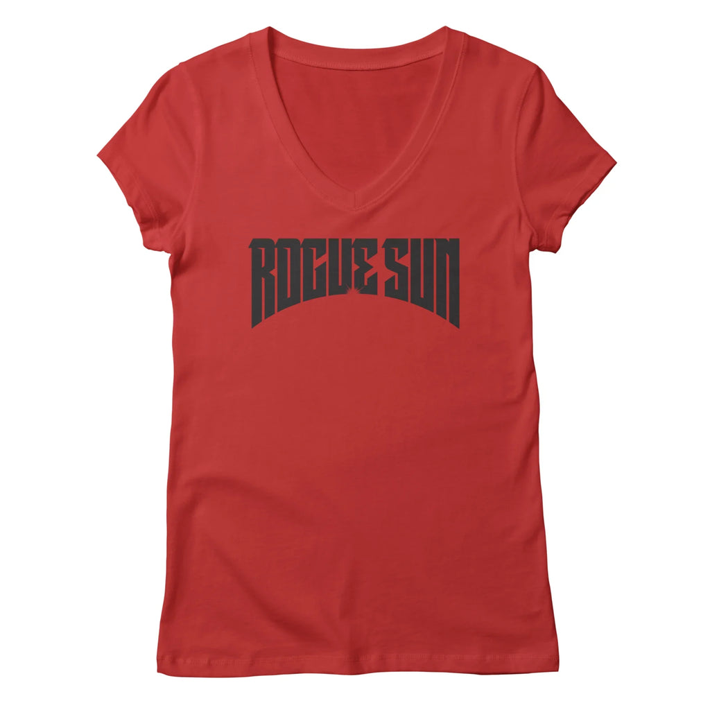 Rogue Sun Logo (Black) — Womens V Neck