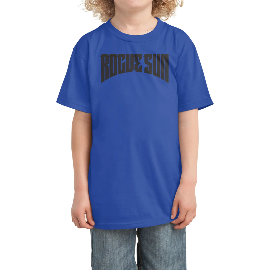Rogue Sun Logo (Black) — Kids T Shirt