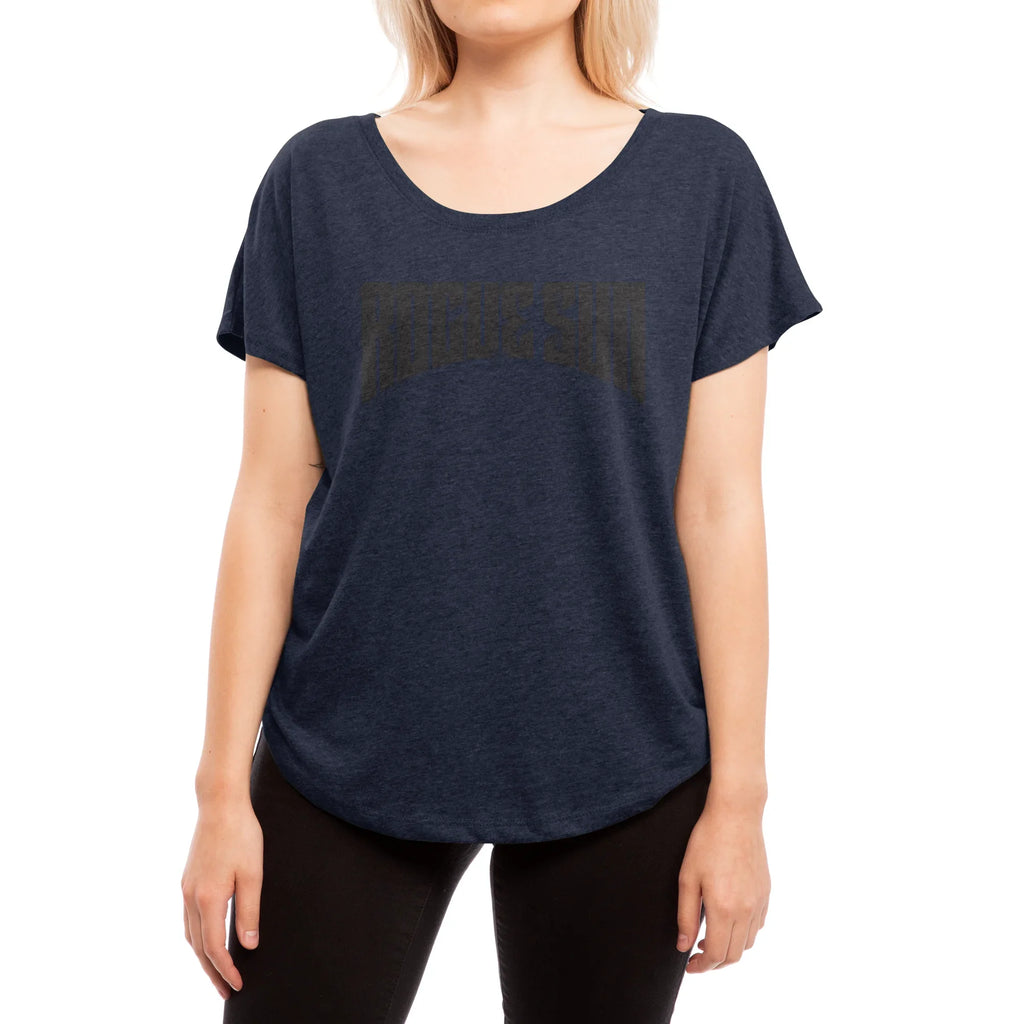 Rogue Sun Logo (Black) — Womens Scoop Neck