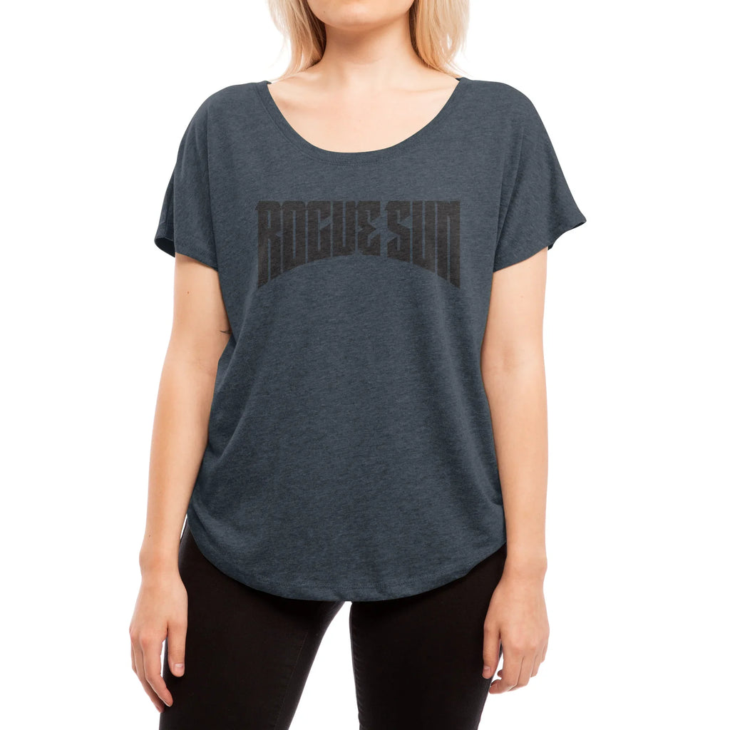 Rogue Sun Logo (Black) — Womens Scoop Neck