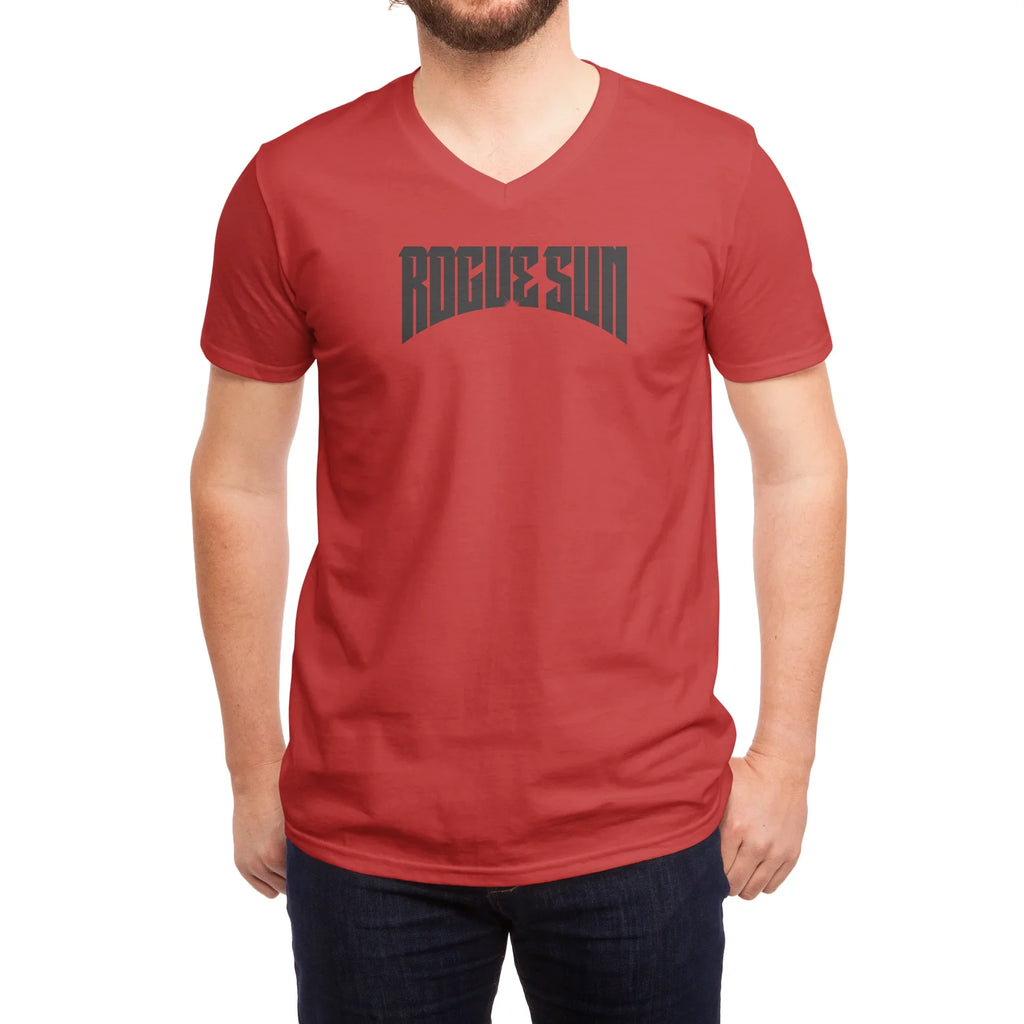 Rogue Sun Logo (Black) — Mens V Neck