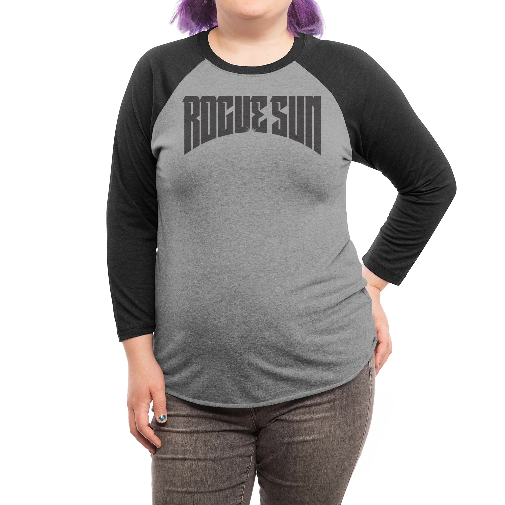 Rogue Sun Logo (Black) — Womens Longsleeve T Shirt
