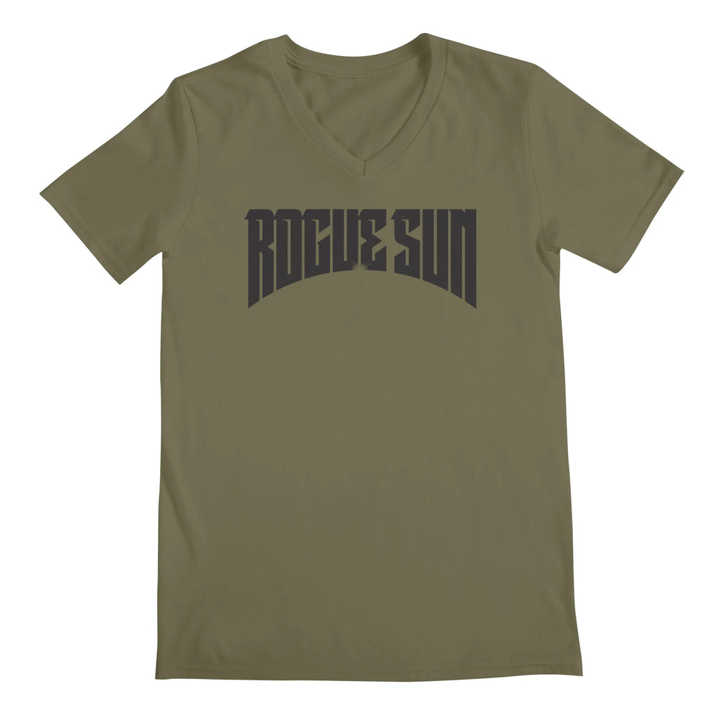 Rogue Sun Logo (Black) — Mens V Neck