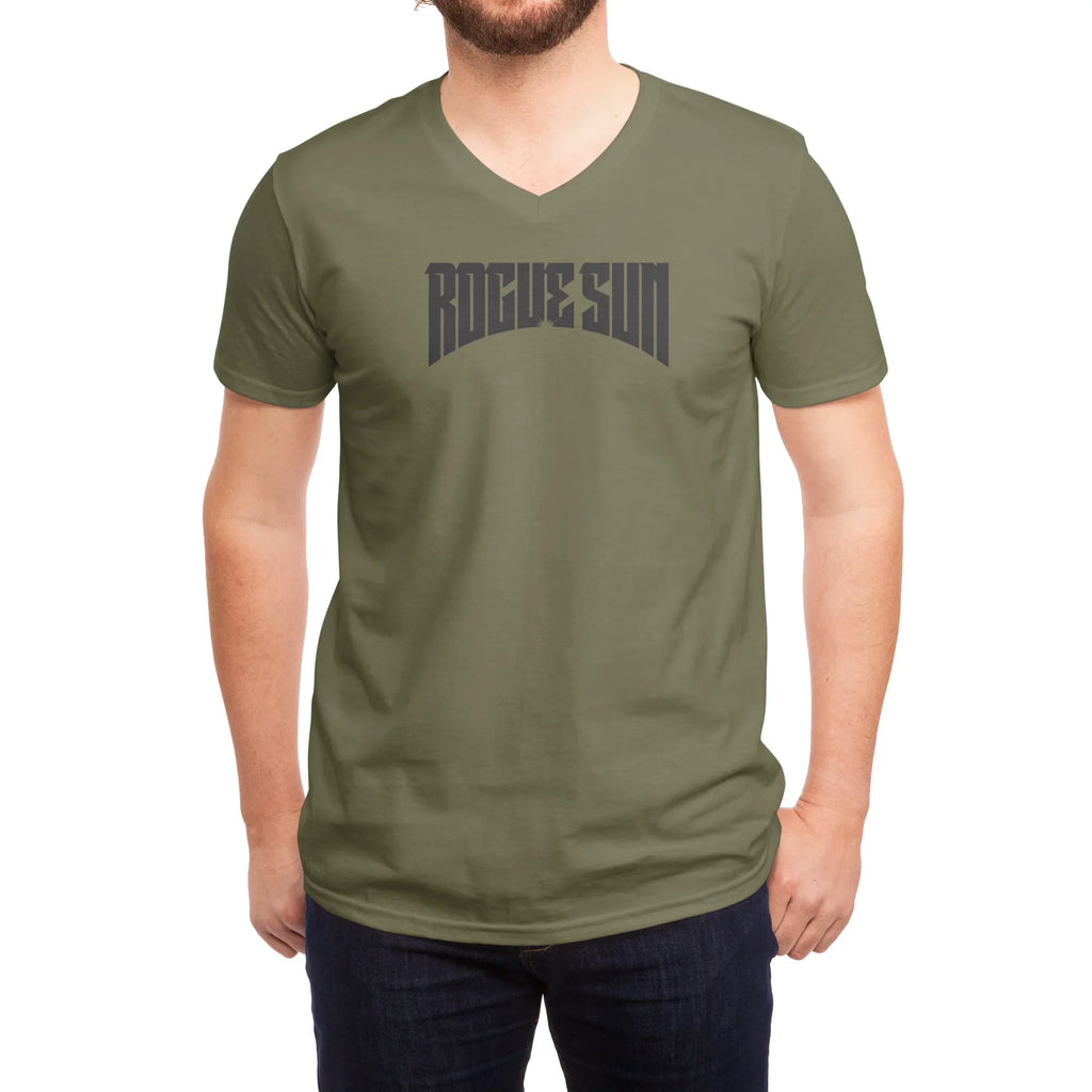 Rogue Sun Logo (Black) — Mens V Neck