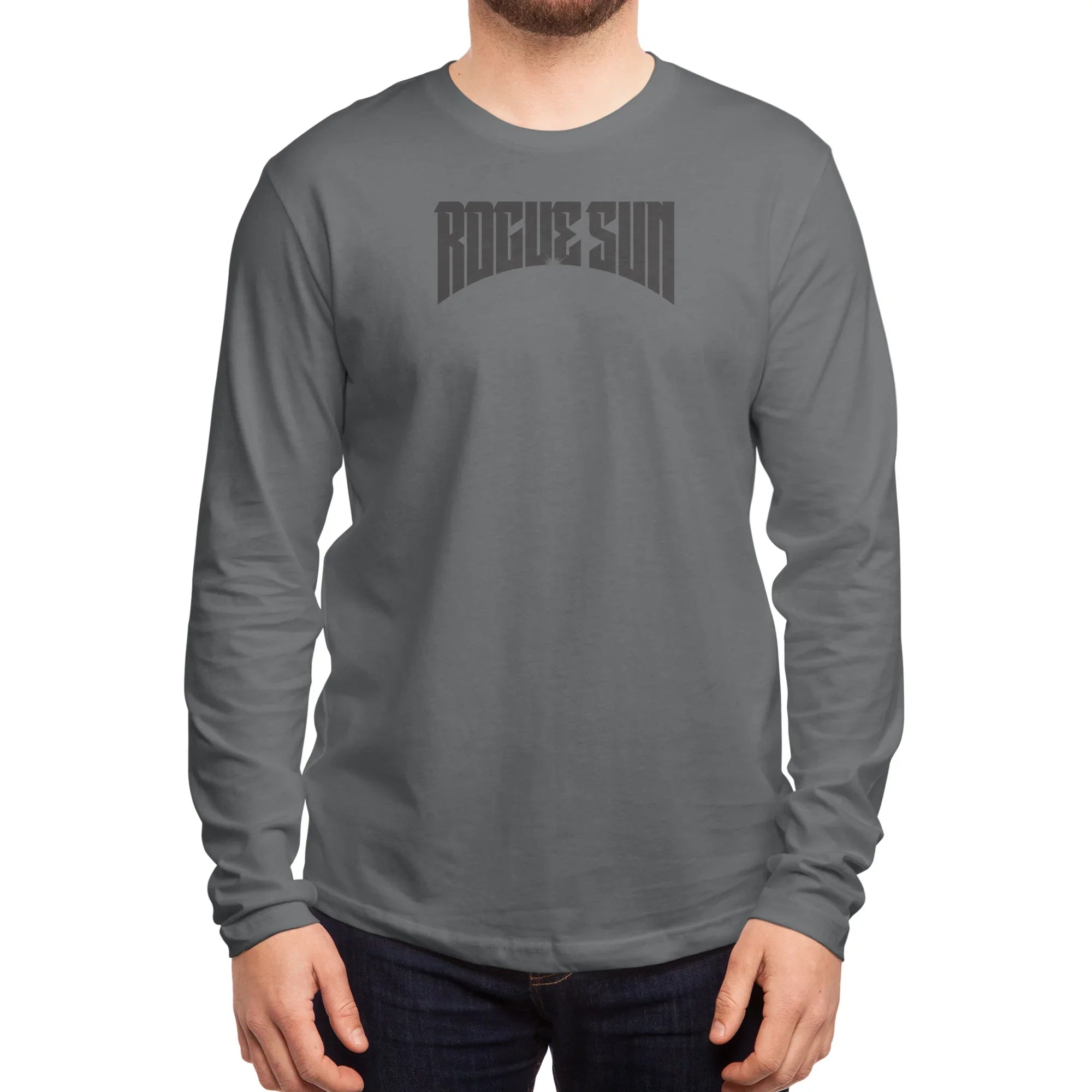 Rogue Sun Logo (Black) — Mens Longsleeve T Shirt