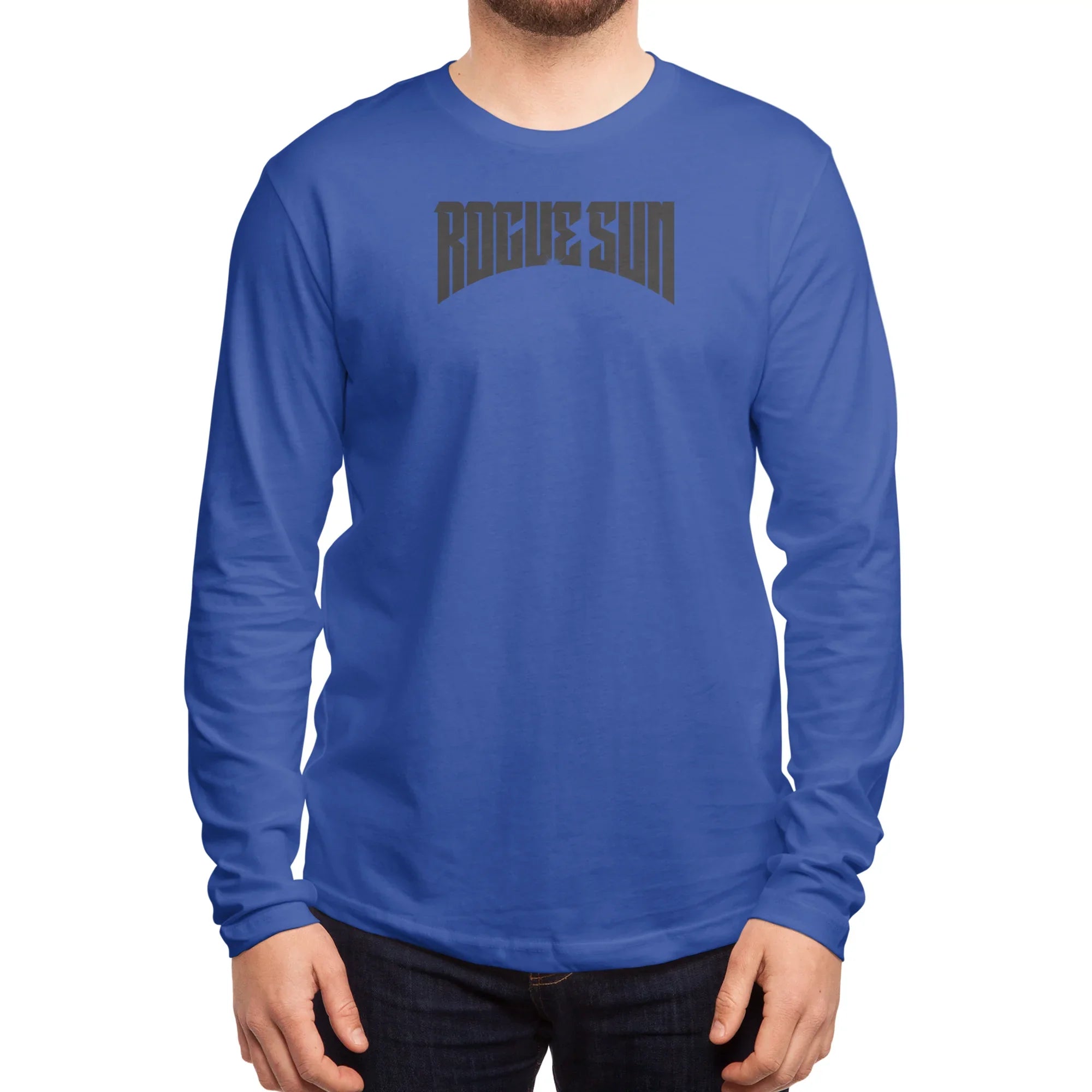 Rogue Sun Logo (Black) — Mens Longsleeve T Shirt