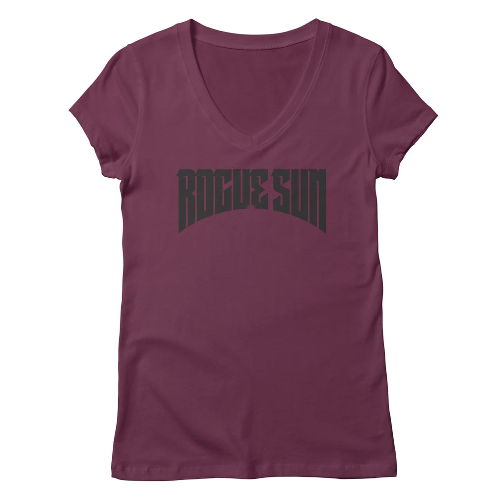 Rogue Sun Logo (Black) — Womens V Neck