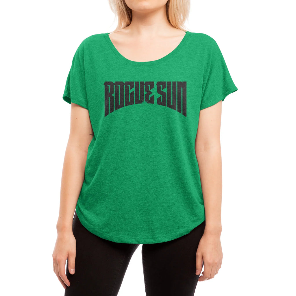 Rogue Sun Logo (Black) — Womens Scoop Neck