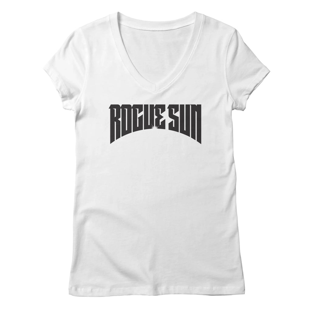 Rogue Sun Logo (Black) — Womens V Neck