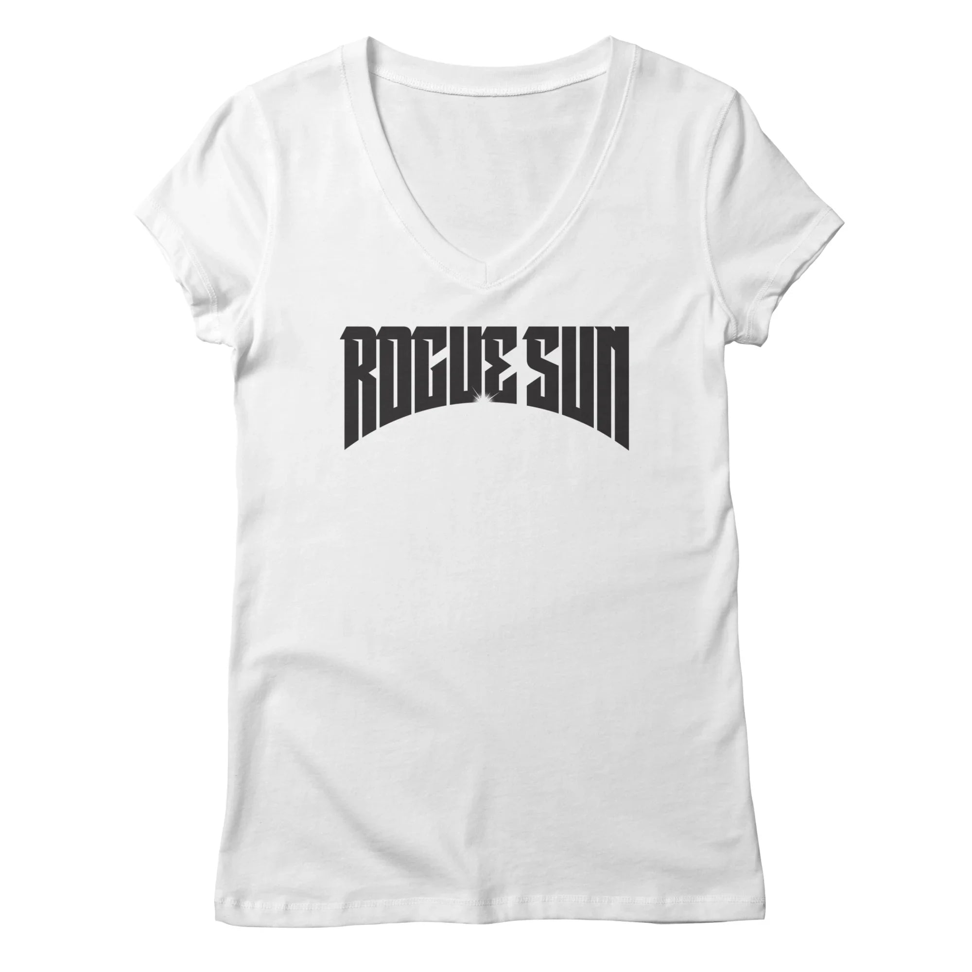 Rogue Sun Logo (Black) — Womens V Neck