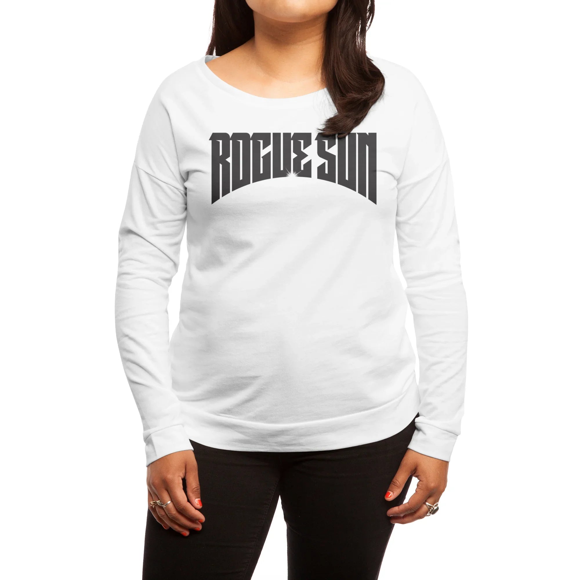 Rogue Sun Logo (Black) — Womens Longsleeve T Shirt