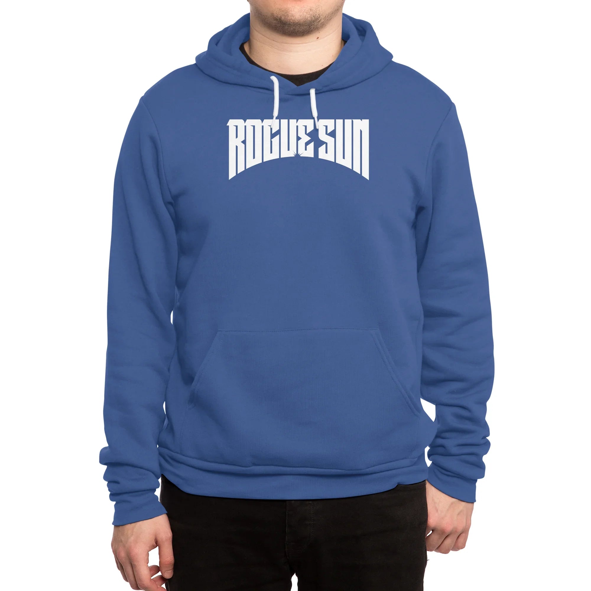 Rogue Sun Logo (White) — Mens Pullover Hoody