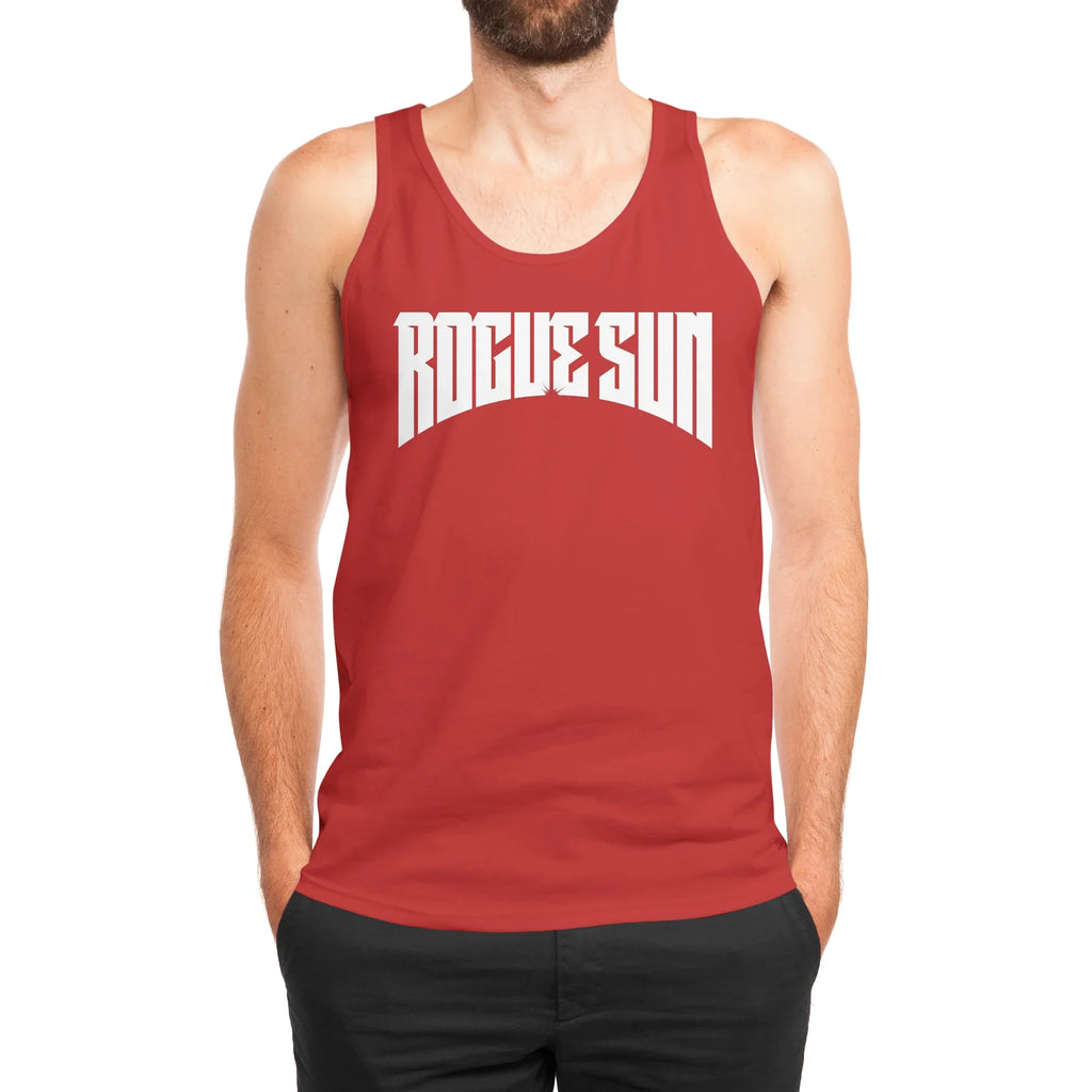 Rogue Sun Logo (White) — Mens Tank