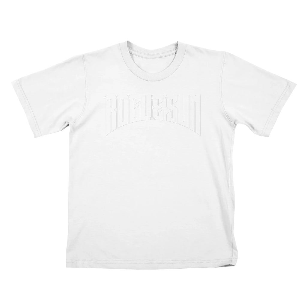 Rogue Sun Logo (White) — Kids T Shirt
