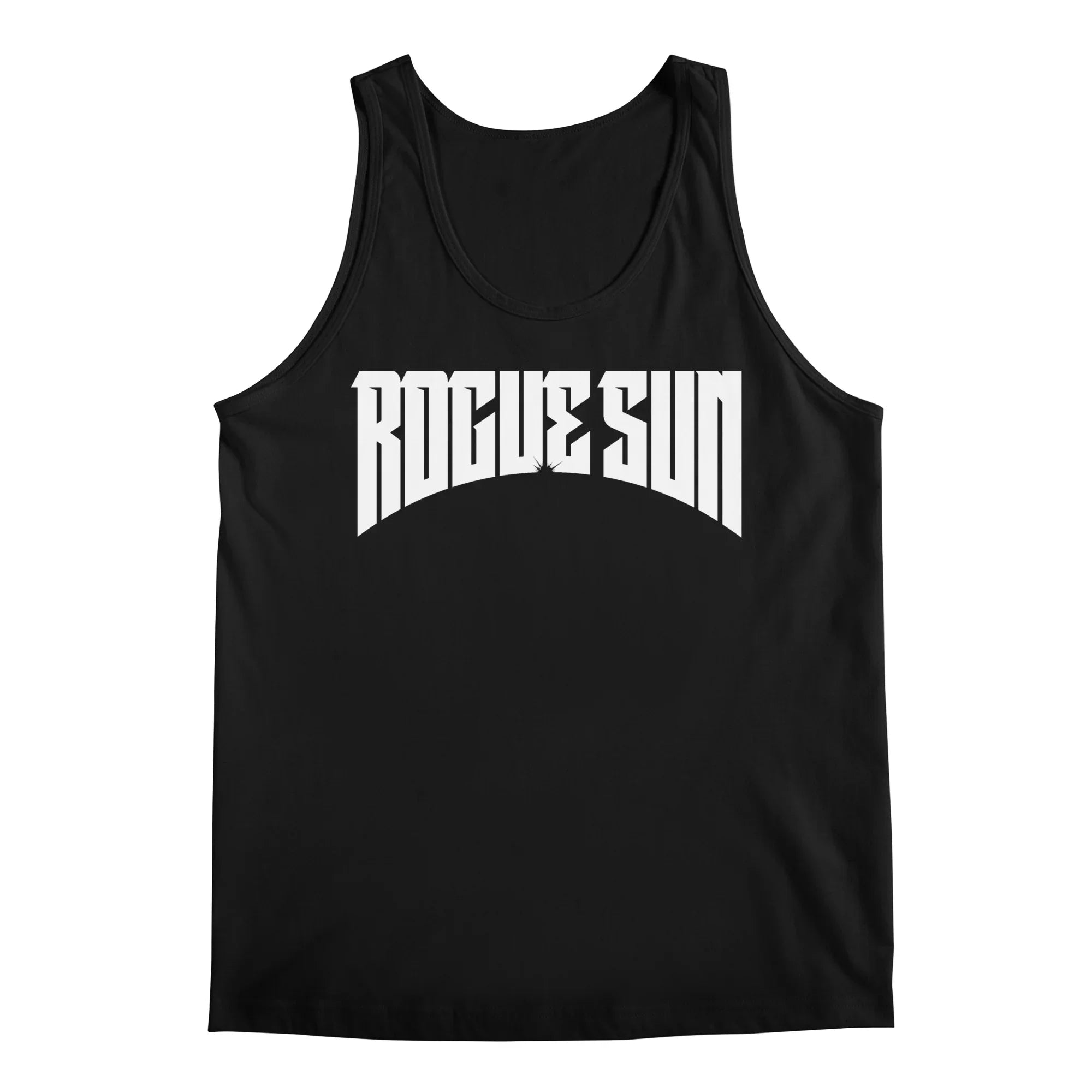 Rogue Sun Logo (White) — Mens Tank