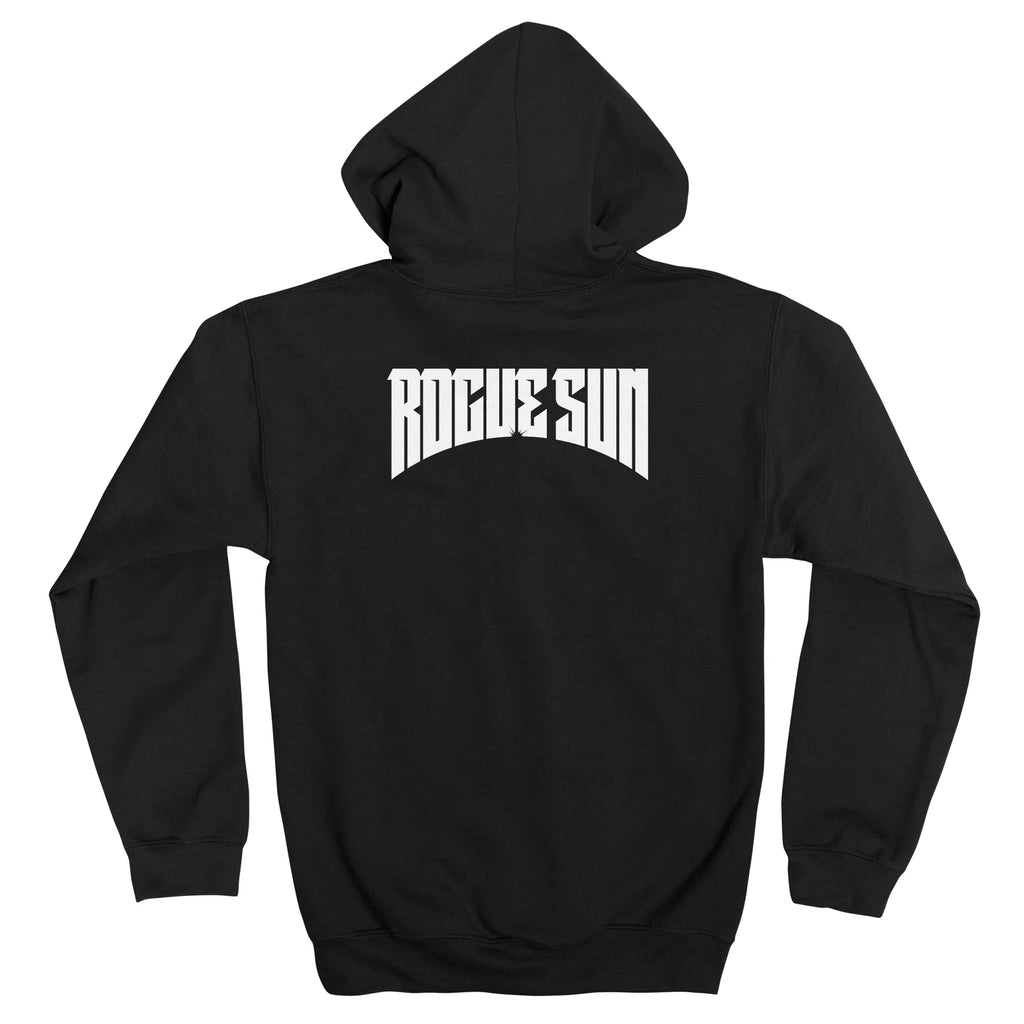 Rogue Sun Logo (White) — Mens Zip Up Hoody
