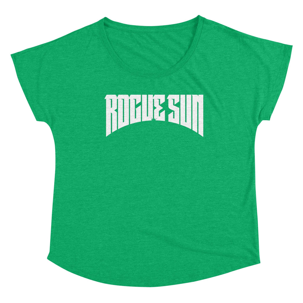 Rogue Sun Logo (White) — Womens Scoop Neck
