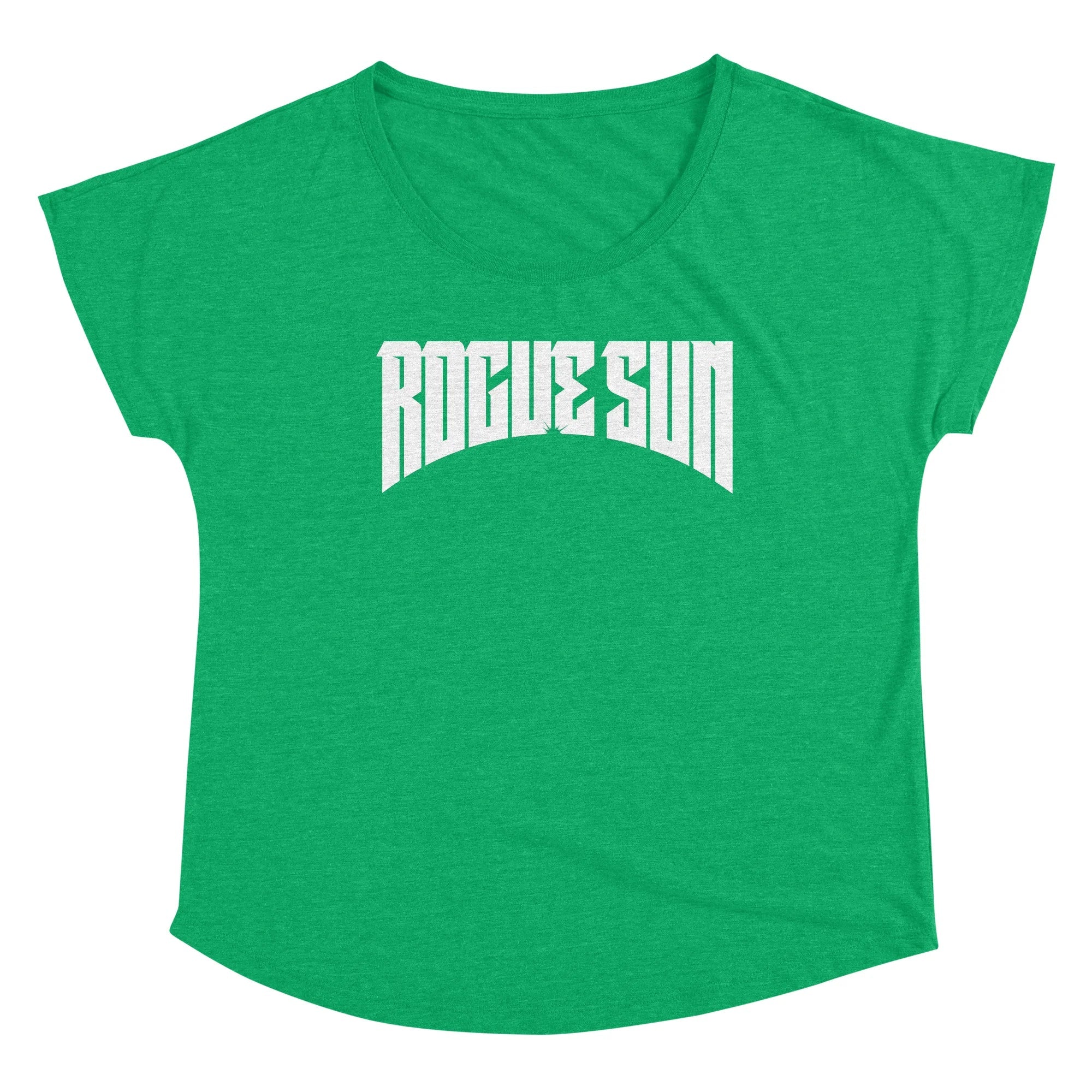 Rogue Sun Logo (White) — Womens Scoop Neck