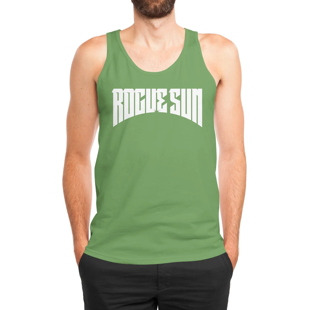 Rogue Sun Logo (White) — Mens Tank