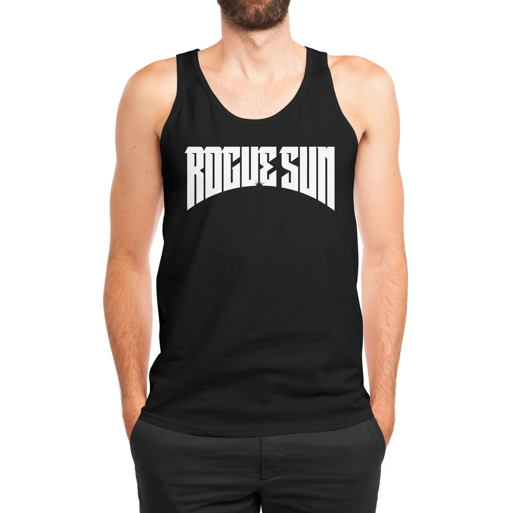 Rogue Sun Logo (White) — Mens Tank